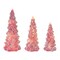 Melrose Pre-lit Rainbow Pearl Christmas Tree Tabletop Decorations - 11.75" - Set of 3